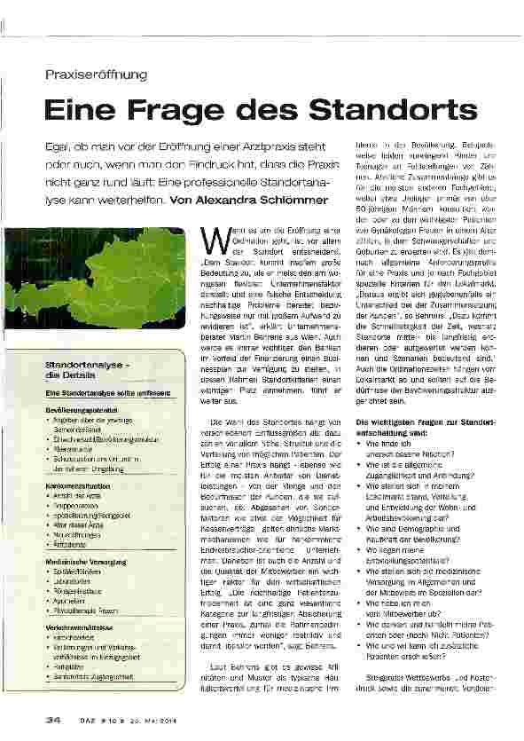 Vorschauseite 1: Eine Frage des Standorts