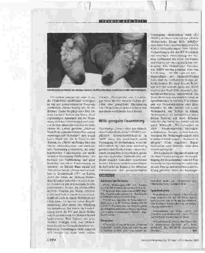 Vorschauseite 2: Medizinische Versorgung ObdachloserOhne Netzwerk unmöglich