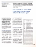 Vorschauseite 1: Klimawandel und Gesundheit: Klimabedingte Gesundheitsrisiken im deutschen Sport