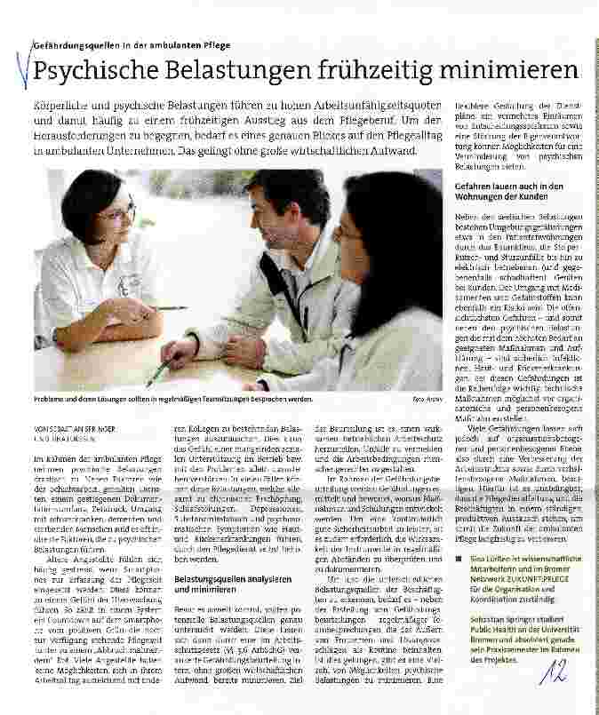Vorschauseite 1: Psychische Belastungen frühzeitig minimieren