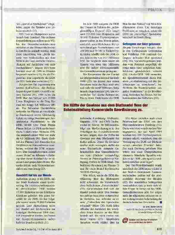 Vorschauseite 2: Blut für Devisen