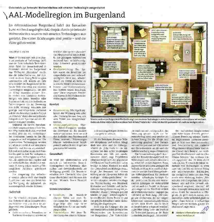 Vorschauseite 1: AAL-Modellregion im Burgenland