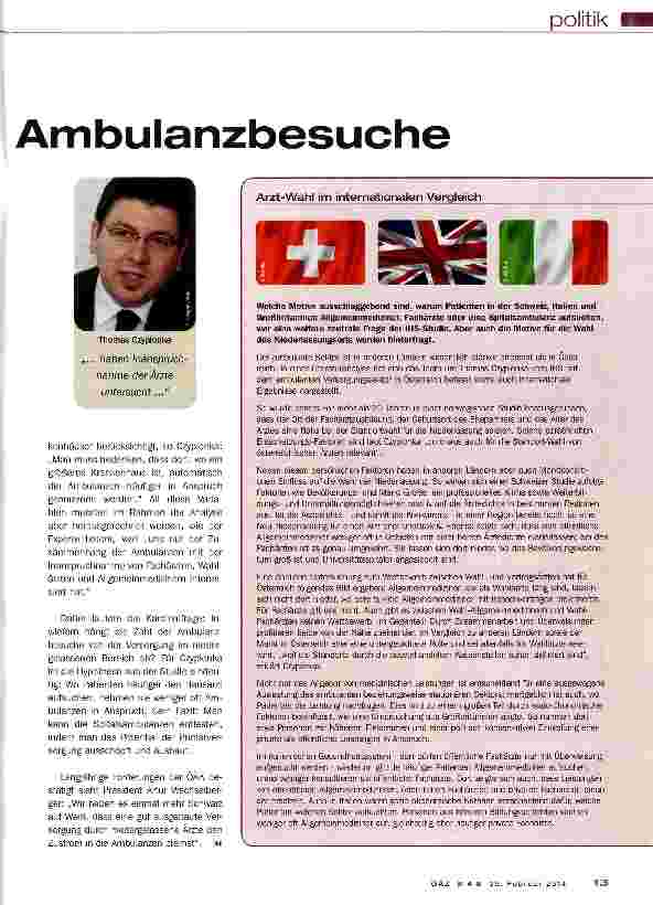 Vorschauseite 2: Mehr Hausarzt = weniger Ambulanzbesuche