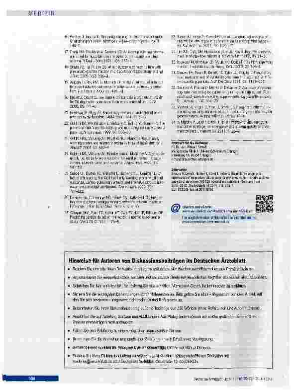 Vorschauseite 6: Prognostische Bedeutung der Atemfrequenz bei Pneumonie-Patienten