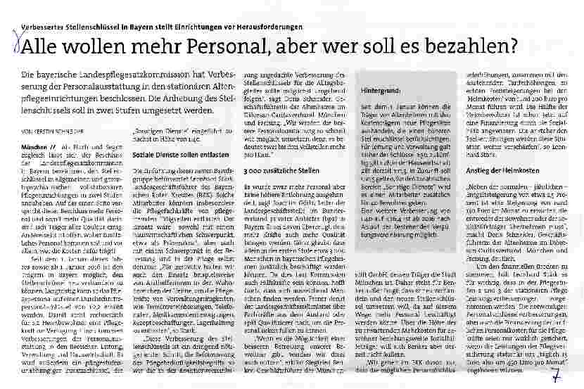 Vorschauseite 1: Alle wollen mehr Personal, aber wer soll es bezahlen?