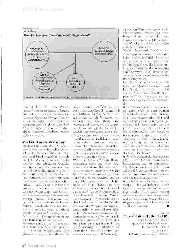 Vorschauseite 2: Möglichkeiten und Grenzen der Qualitätsmessung aus ärztlicher Sicht