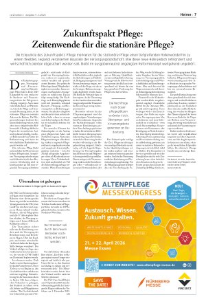 Vorschauseite 1: Zukunftspakt Pflege: Zeitenwende für die stationäre Pflege?