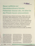 Vorschauseite 1: Neue Leitlinie zur Harninkontinenz bindet Patienten besser ein, ist aber in der Praxis kaum umzusetzen.