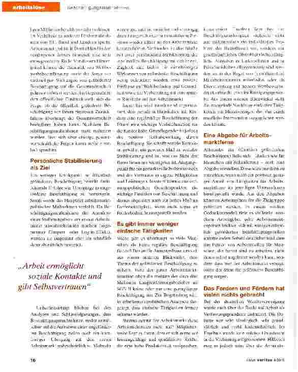Vorschauseite 2: Geförderte Beschäftigung ist mehr als nur Arbeit