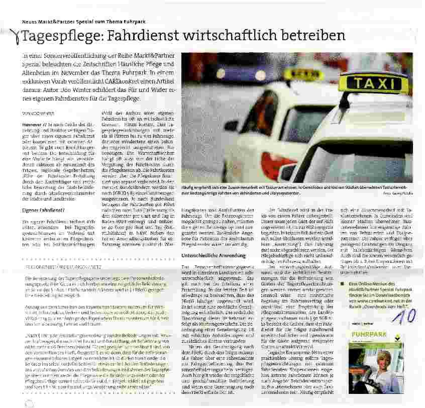 Vorschauseite 1: Tagespflege: Fahrdienst wirtschaftlich betreiben