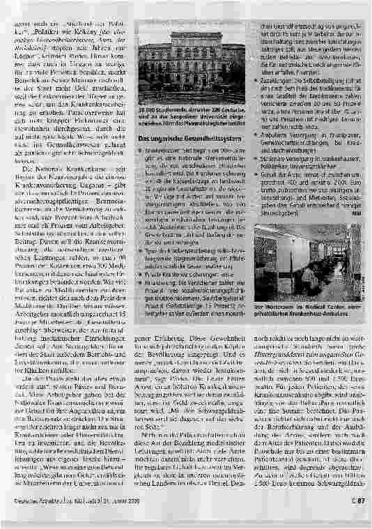 Vorschauseite 2: Neue Ufer, altes DenkenGesundheitssysteme Osteuropas (Teil 2); Ungarn