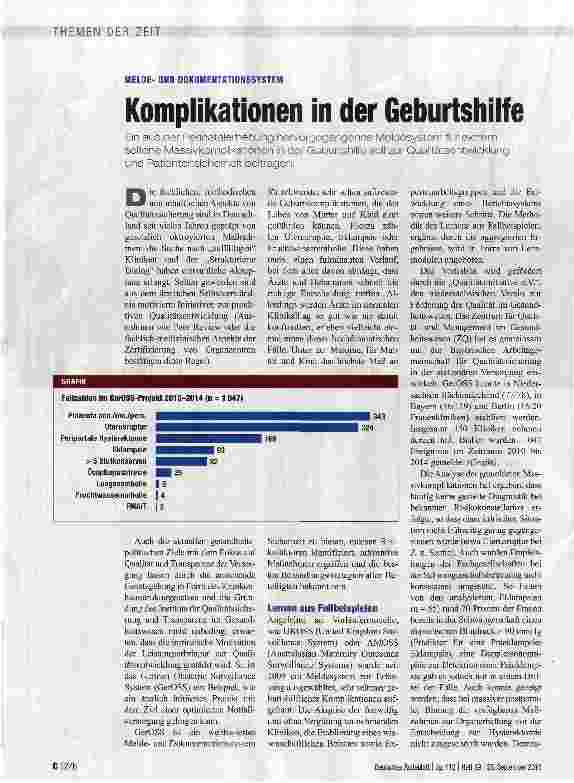Vorschauseite 1: Komplikationen in der Geburtshilfe