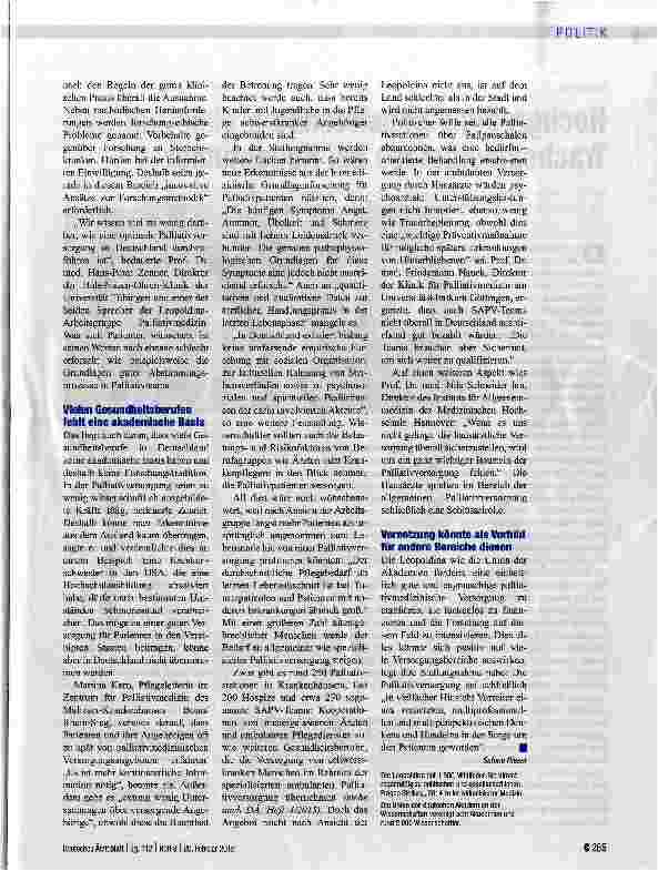 Vorschauseite 2: Forschen, um am Ende besser zu behandeln