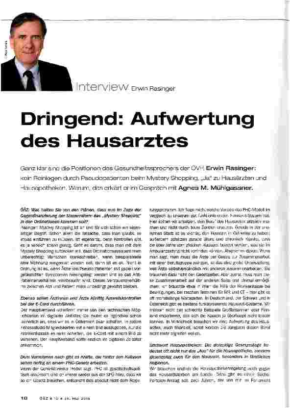 Vorschauseite 1: Dringend: Aufwertung