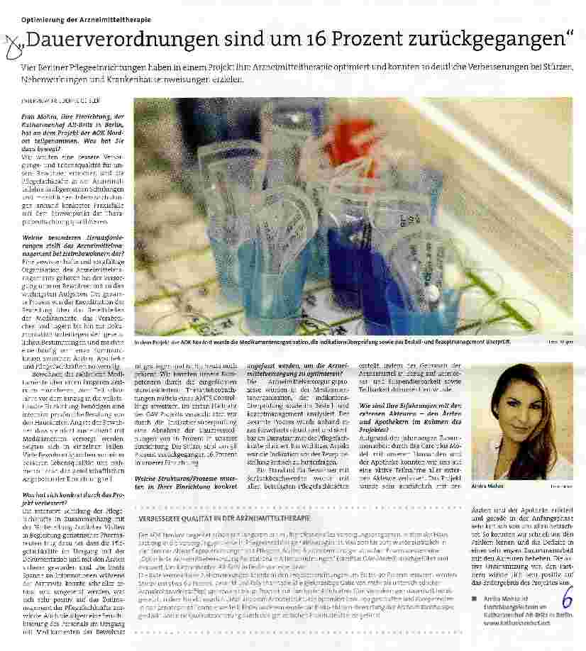 Vorschauseite 1: Dauerverordnungen sind um 16 Prozent zurückgegangen