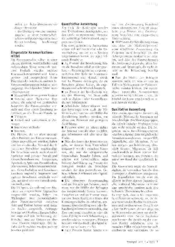 Vorschauseite 2: Über Patientenrechte informieren -Erfahrungen mit einer Informationskampagne im Tessin