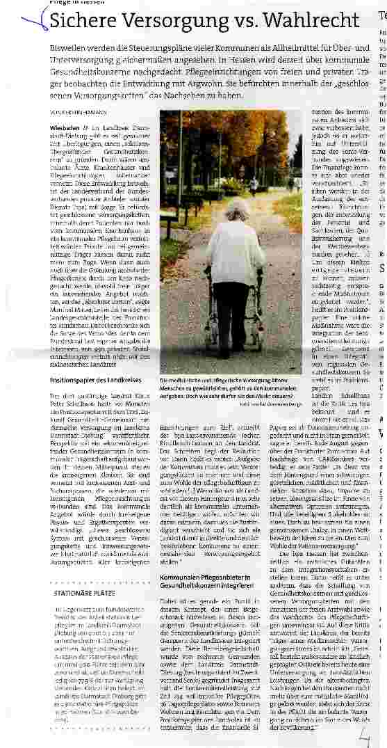 Vorschauseite 1: Sichere Versorgung vs. Wahlrecht