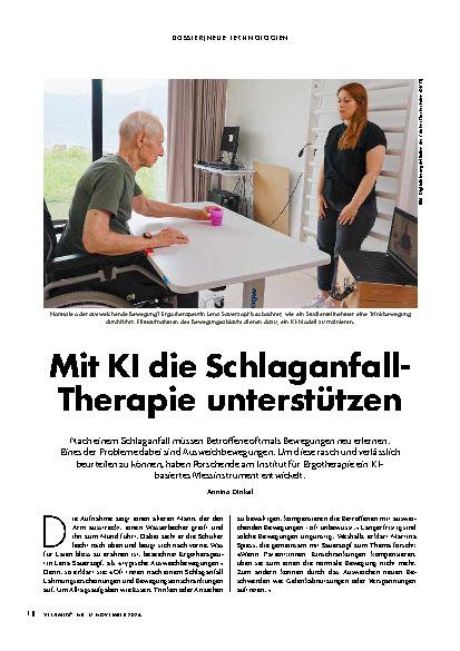Vorschauseite 2: Mit KI die Schlaganfall-Therapie unterstützen