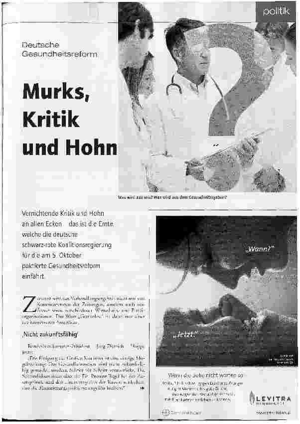 Vorschauseite 1: Murks, Kritik und Hohn