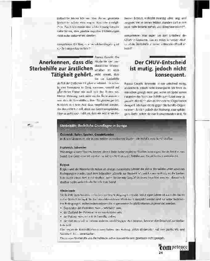 Vorschauseite 4: Sterbehilfe ja und zwar durch den Arzt