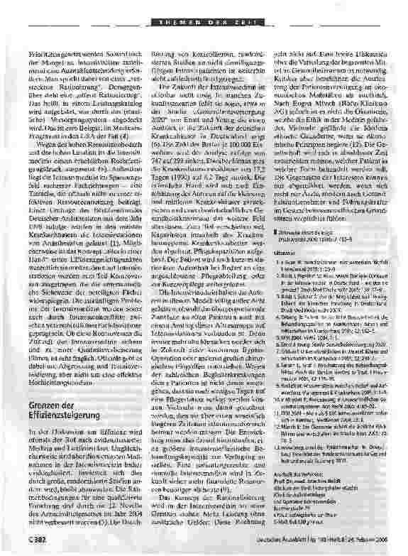 Vorschauseite 3: Tabuthema Rationierung