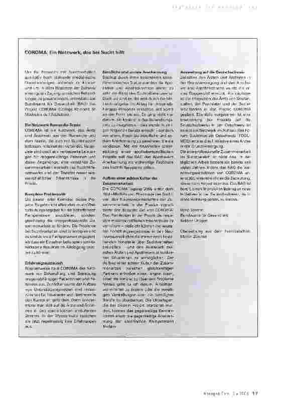 Vorschauseite 4: interdisziplinäre Zusammenarbeit zwischen Ärzten und Apothekern bei süchtigen Patienten