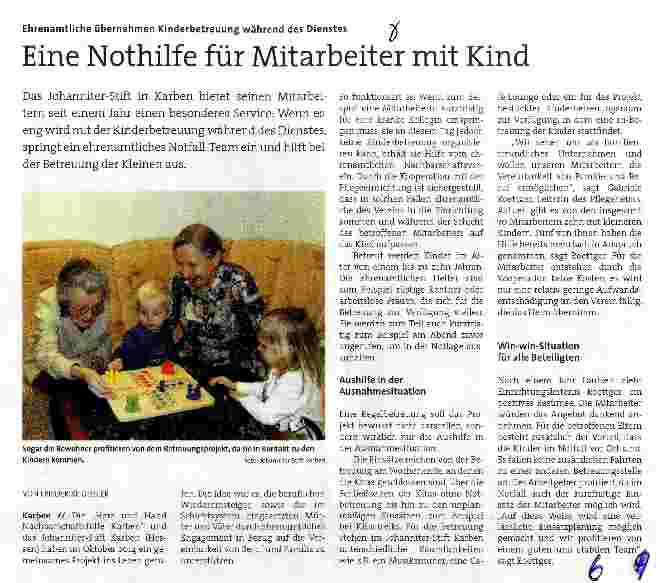 Vorschauseite 1: Eine Nothilfe für Mitarbeiter mit Kind