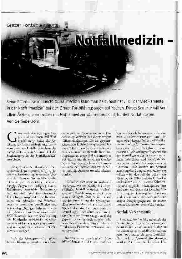 Vorschauseite 1: Notfallmedizinfür alle Fälle
