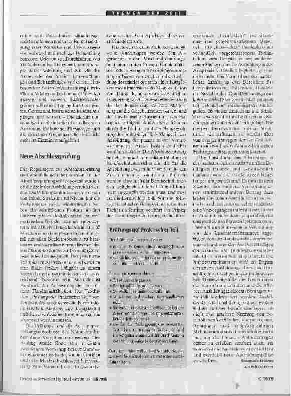 Vorschauseite 2: Medizinische Fachangestellte - Umstellung in den Arztpraxen