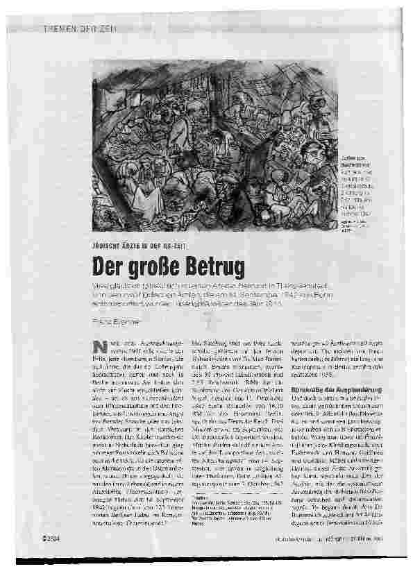 Vorschauseite 1: JÜDISCHE ÄRZTE IN DER NS-ZEIT - Der große Betrug