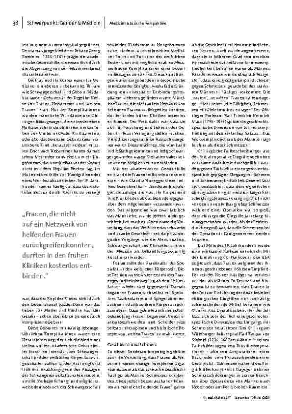 Vorschauseite 2: Medizin und Geschlecht