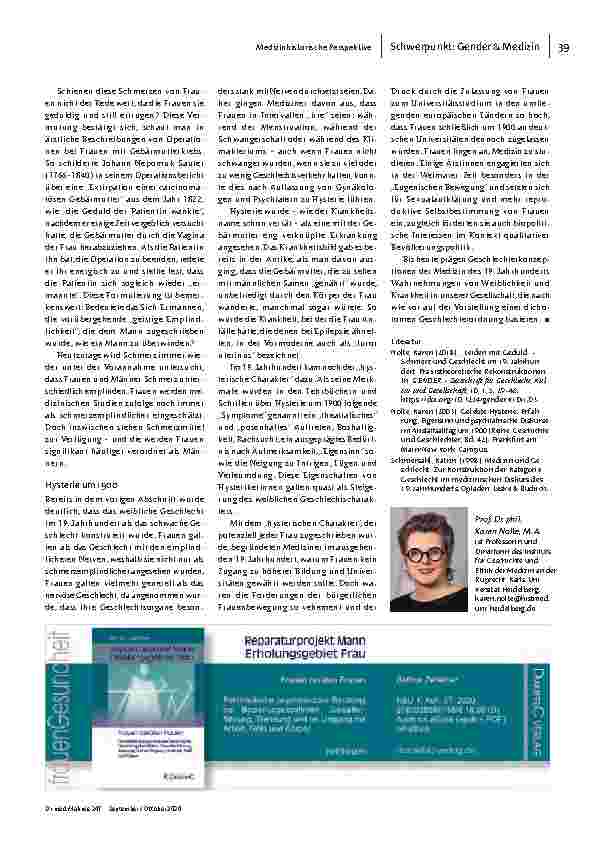 Vorschauseite 3: Medizin und Geschlecht