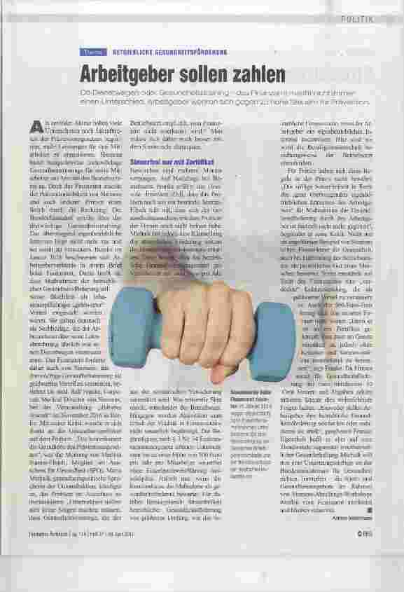 Vorschauseite 1: Arbeitgeber sollen zahlen
