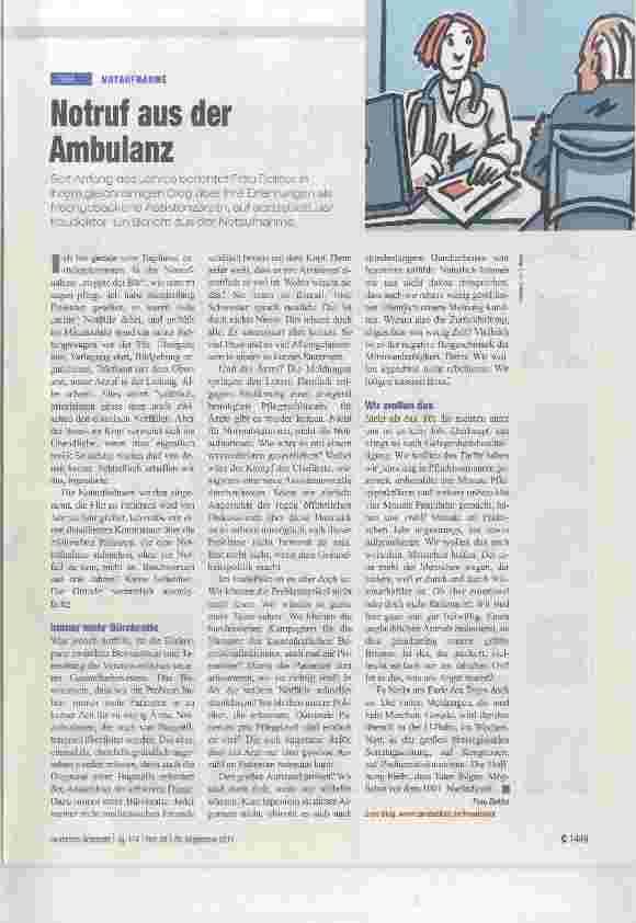 Vorschauseite 1: Notruf aus der Ambulanz