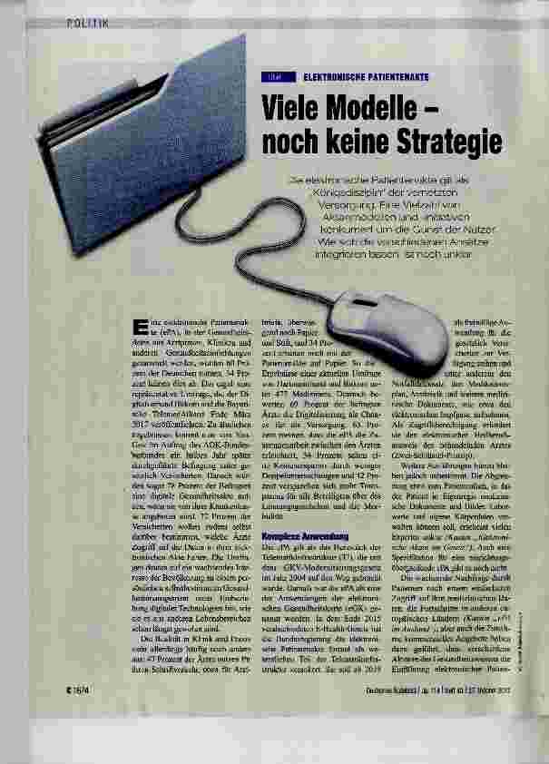 Vorschauseite 1: Viele Modelle - noch keine Strategie