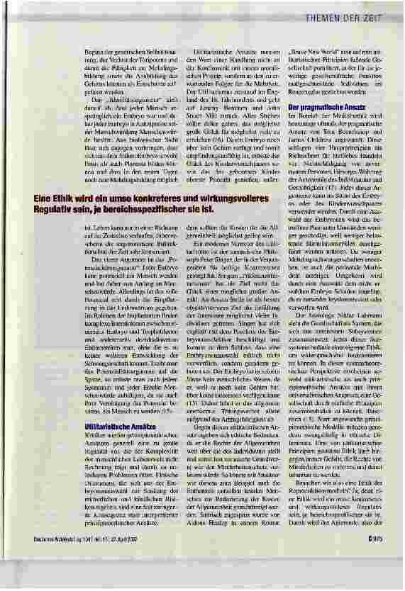 Vorschauseite 3: Ein ethisches Dilemma