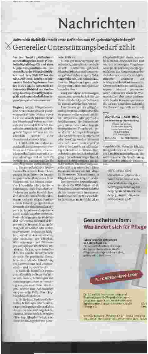 Vorschauseite 1: Genereller Unterstützungsbedarf zählt