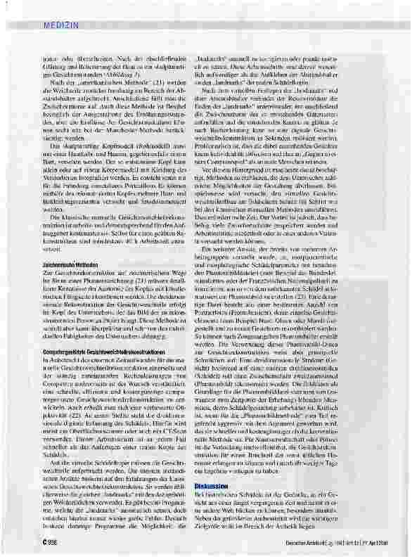 Vorschauseite 4: Forensische Gesichtsrekonstruktion -Identifizierung bei Skelettfunden