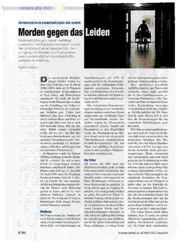 Vorschauseite 1: Morden gegen das Leiden
