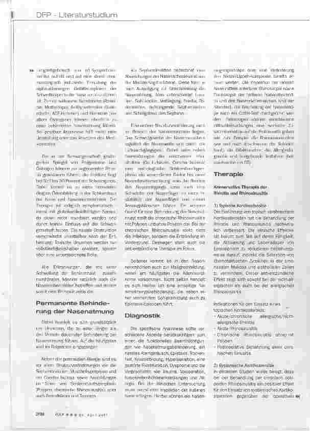Vorschauseite 3: Behinderte Nasenatmung und Rhinosinusitis