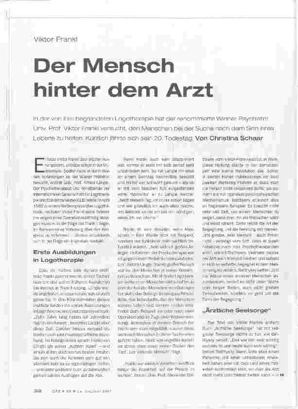 Vorschauseite 1: Der Mensch hinter dem Arzt