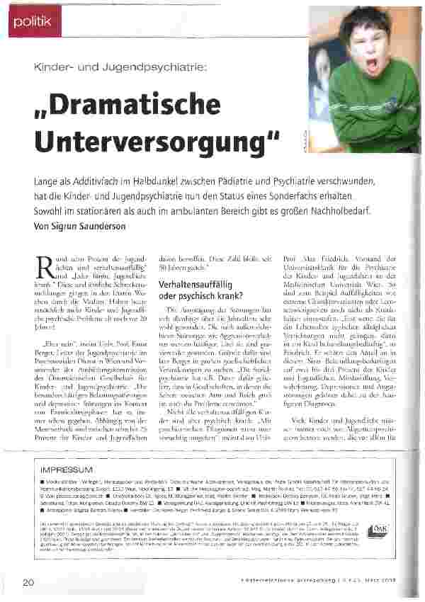 Vorschauseite 1: Dramatische Unterversorgung