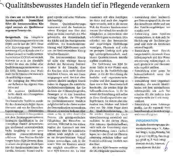 Vorschauseite 1: Qualitätsbewusstes Handeln tief in Pflegende verankern