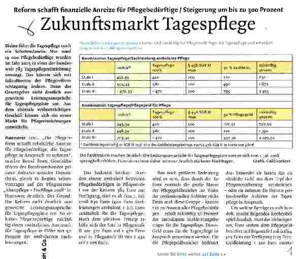 Vorschauseite 1: Zukunftsmarkt Tagespflege