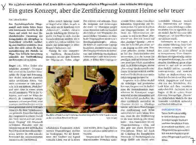 Vorschauseite 1: Ein gutes Konzept, aber die Zertifizierung kommt Heime sehr teuer