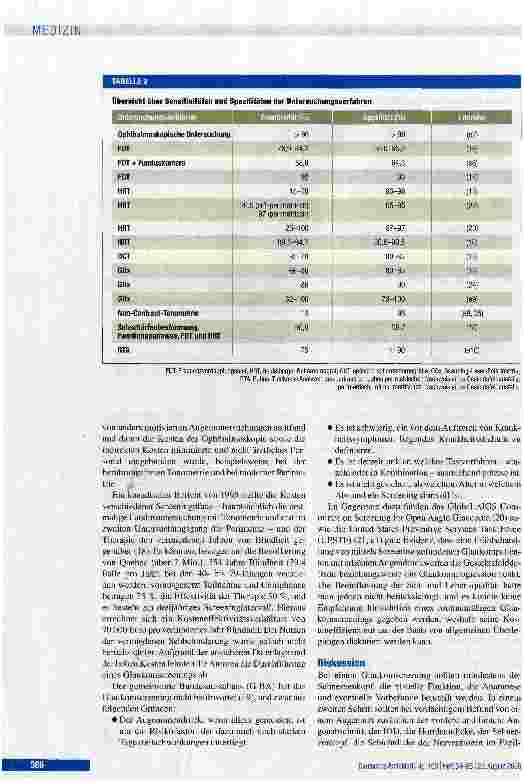 Vorschauseite 4: Die Papille als Screening-Parameter für die Früherkennung des Glaukoms