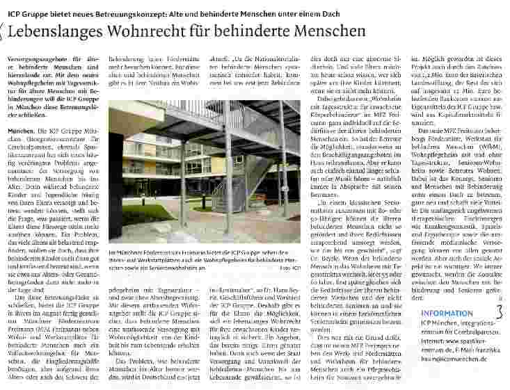 Vorschauseite 1: Lebenslanges Wohnrecht für behinderte Menschen
