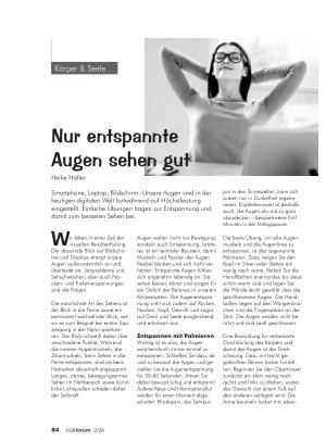 Vorschauseite 1: Nur entspannte Augen sehen gut