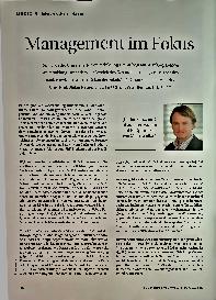 Vorschauseite 1: Management im Fokus