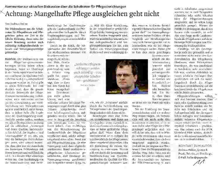 Vorschauseite 1: Achtung: Mangelhafte Pflege ausgleichen geht nicht